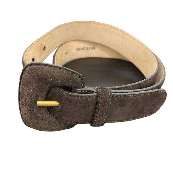 DONNA KARAN BELT WIDE PALE GREEN SUEDE LEATHER ITALY SIZE M Donna Karan Suede Belt - Etsy main image 4